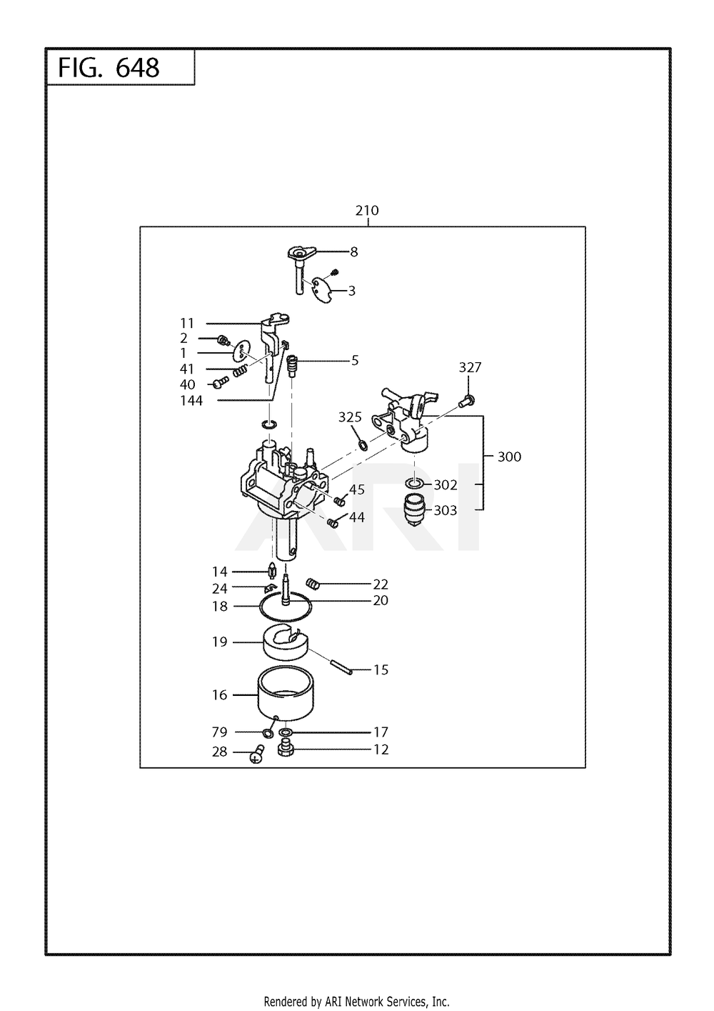 640 Fuel And Lubricant Diagram and Parts List for 170DT1111  Subaru Engine