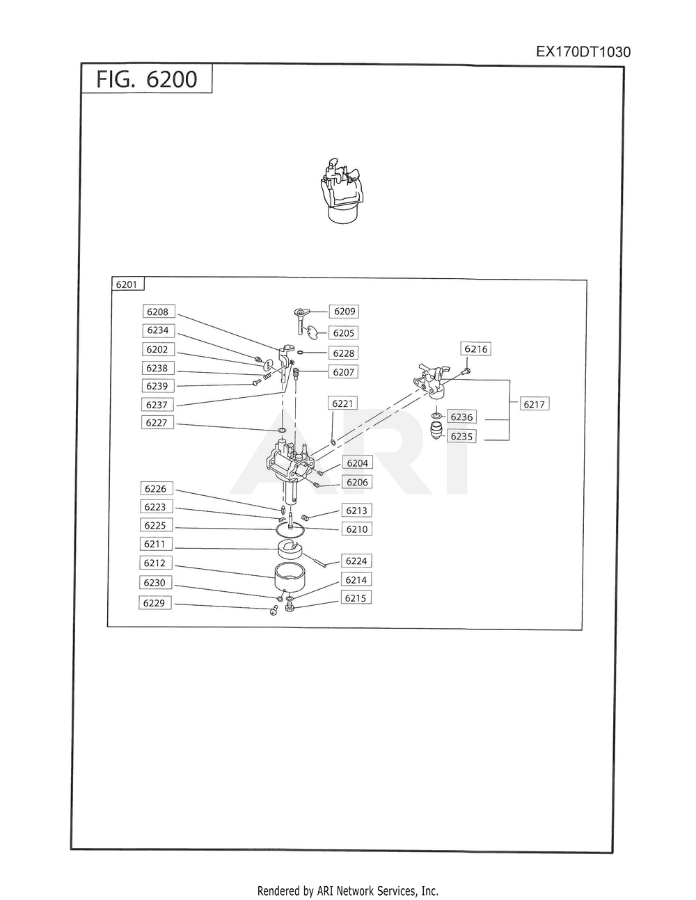 640 Fuel And Lubricant Diagram and Parts List for EX170DT1030  Subaru Engine