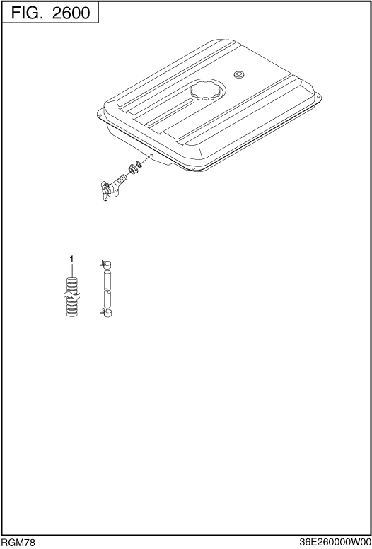 Fuel Lubricant Diagram and Parts List for RGM78016500 RGX7800E Subaru Generator