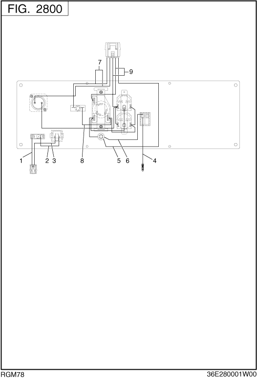 Wire Harness Diagram and Parts List for RGM78016000 RGX7800 Subaru Generator