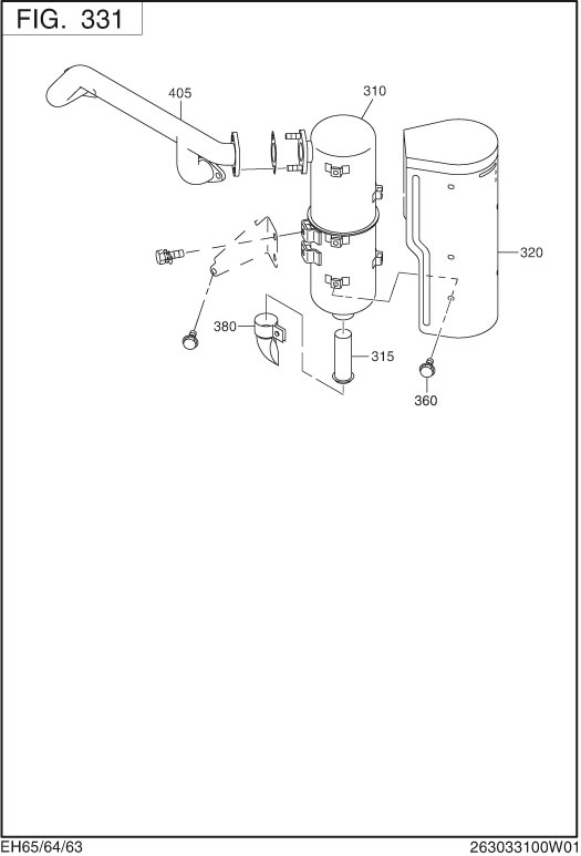 Intake,exhaust Group Diagram and Parts List for EH650DC1160 EH650 Subaru Engine