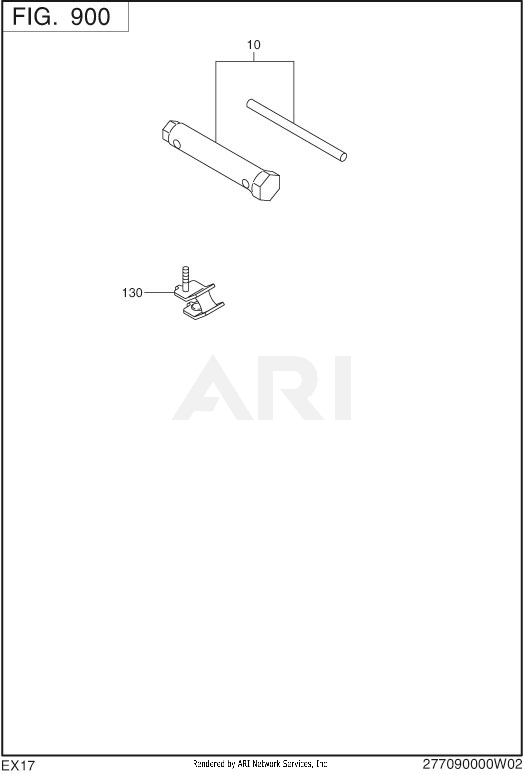 900 Accessory Diagram and Parts List for 170DT1300  Subaru Engine