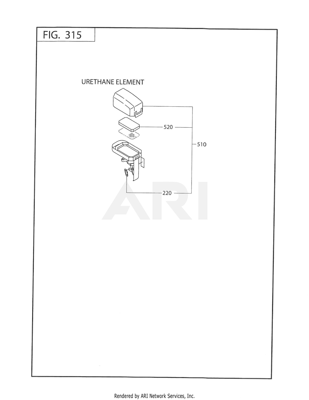 315 Intake And Exhaust Diagram and Parts List for 170DT1012  Subaru Engine