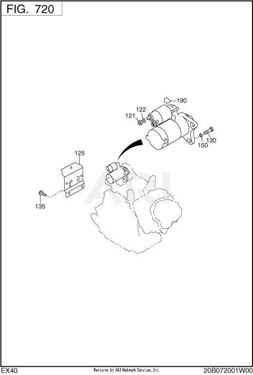 720 Electric Device Diagram and Parts List for RLE75053511  Subaru Generator