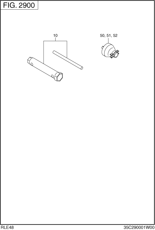 Accessories Diagram and Parts List for RLE48036011 RGX4800 Subaru Generator