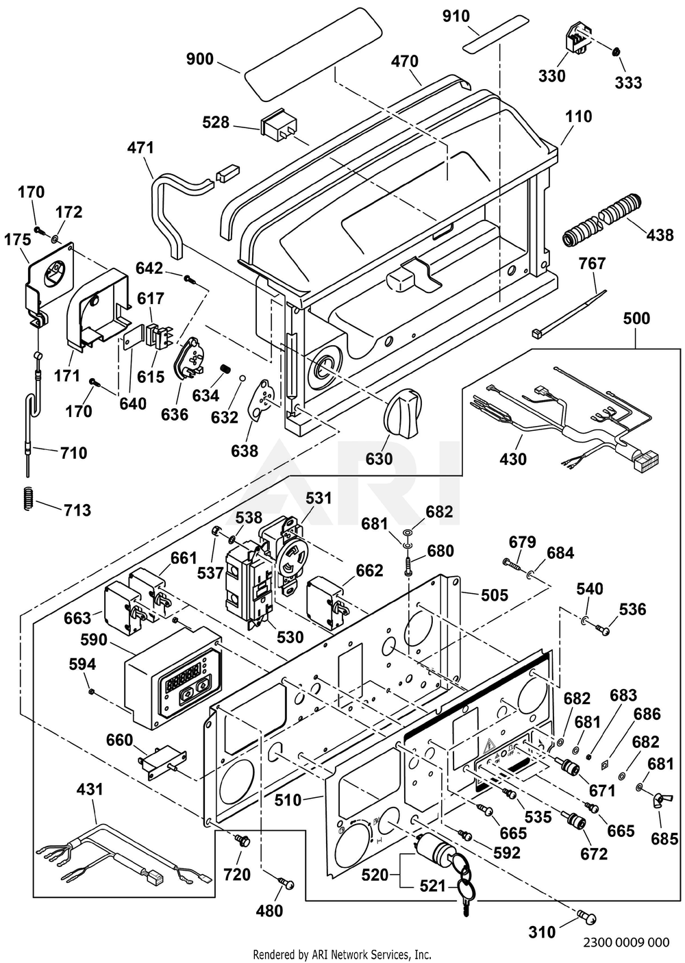 2400 Control Diagram and Parts List for RAS43023544  Subaru Generator