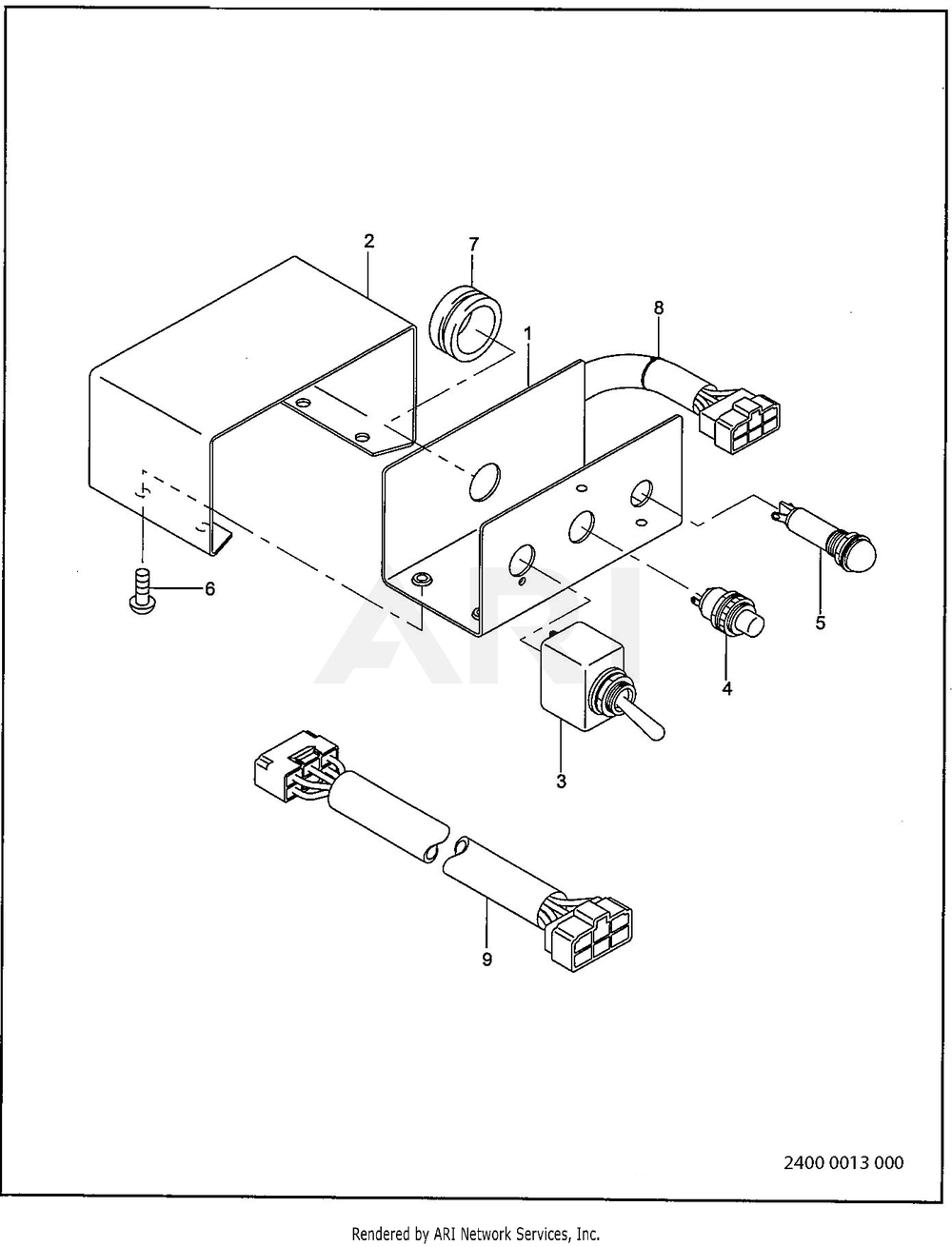 2400 Remote Control Diagram and Parts List for RD330017640  Subaru Generator