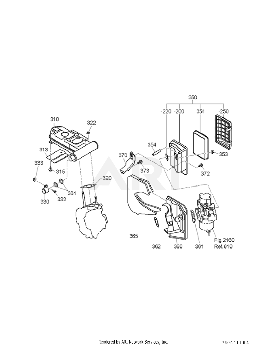 2130 Engine Diagram and Parts List for RAS28018010  Subaru Generator