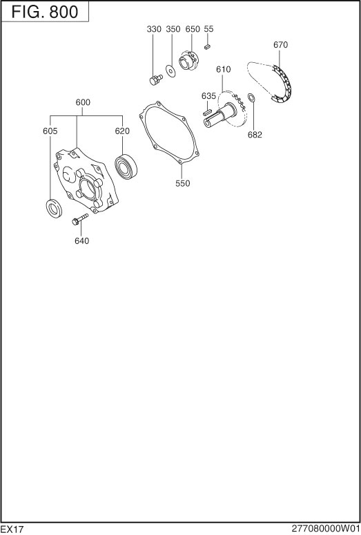 Reduction,clutch Group Diagram and Parts List for EX170DRT010 EX170 Subaru Engine