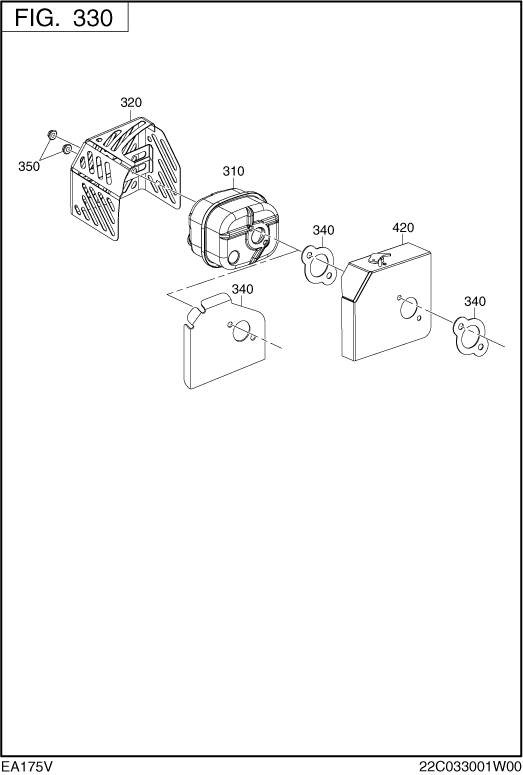 Intake Exhaust Diagram and Parts List for EA175V73060 EA175 Subaru Engine
