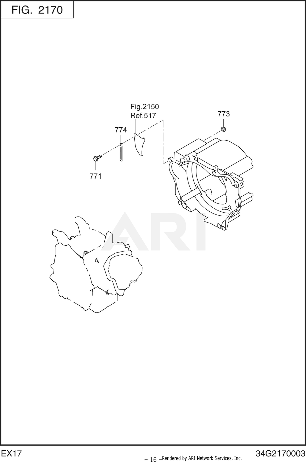 2170 Engine Diagram and Parts List for RAS28017010  Subaru Generator