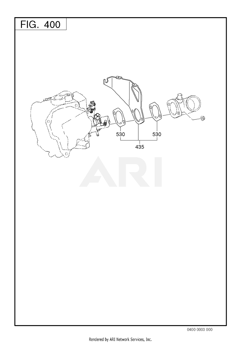 400 Governor Diagram and Parts List for EX400D80051  Subaru Engine