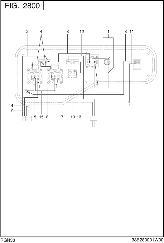 Wire Harness Diagram and Parts List for RGN38016000 RGN3800 Subaru Generator