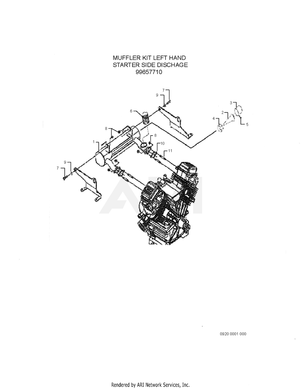 920 Accessories Diagram and Parts List for EH900DS0010  Subaru Engine
