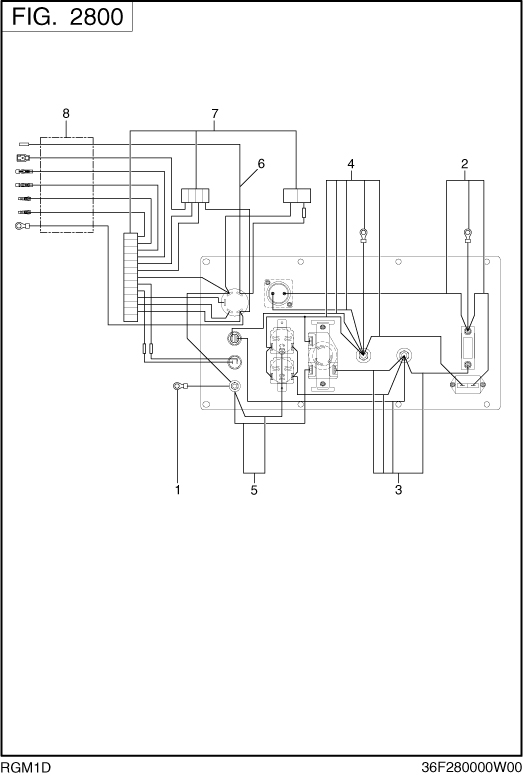 Wire Harness Diagram and Parts List for RGM1D018000 RGV14000 Subaru Generator