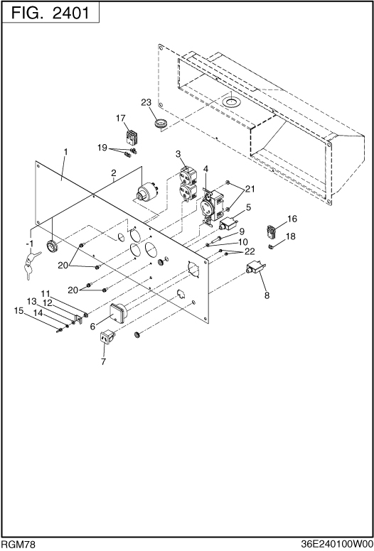 Control Box Diagram and Parts List for RGM78016500 RGX7800E Subaru Generator
