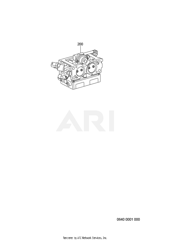 640 Carburator Diagram and Parts List for EH722DSF070  Subaru Engine