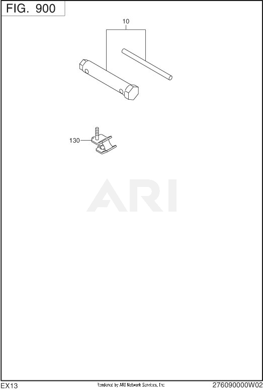 900 Accessory Diagram and Parts List for EX130D00026  Subaru Engine