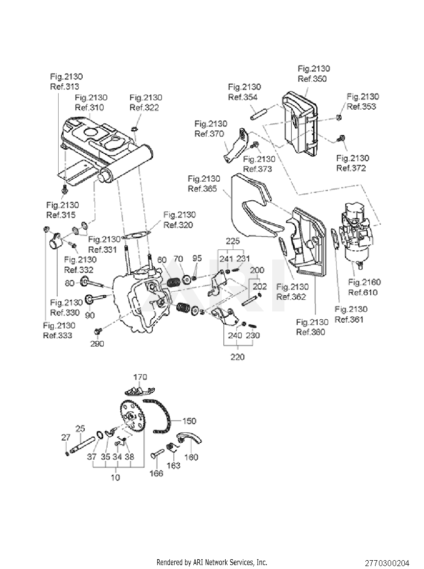 300 Intake And Exhaust Diagram and Parts List for RAS28018010  Subaru Generator
