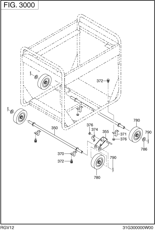 Wheel Diagram and Parts List for RGV12K36032 RGV12100 Subaru Generator