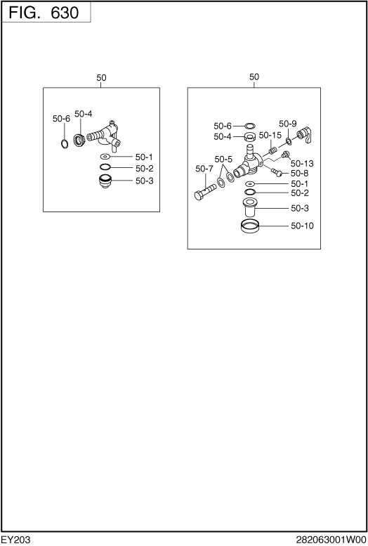 Fuel Lubricant Diagram and Parts List for EY203DC0760 EY203 Subaru Engine
