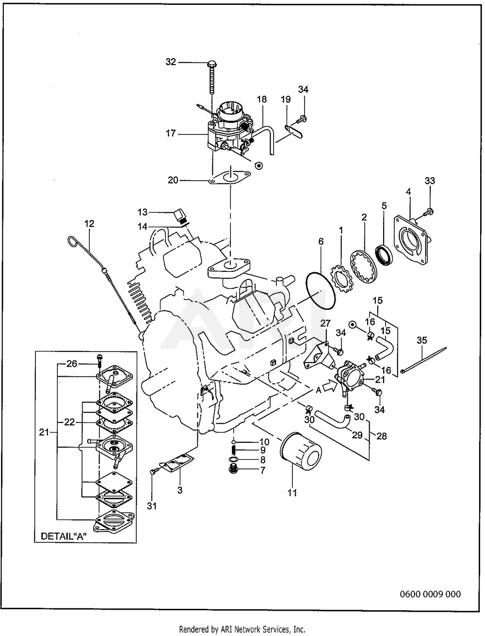 600 Fuel And Lubricant Diagram and Parts List for RGV10K77010  Subaru Generator