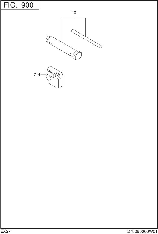 Accessories Label Diagram and Parts List for EX270D10240 EX270 Subaru Engine