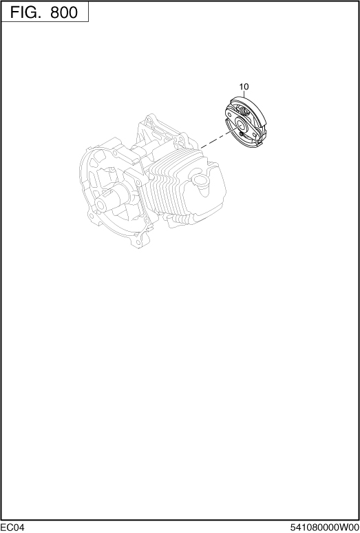 Clutch Diagram and Parts List for EC04EAX0520 EC04E Subaru Engine
