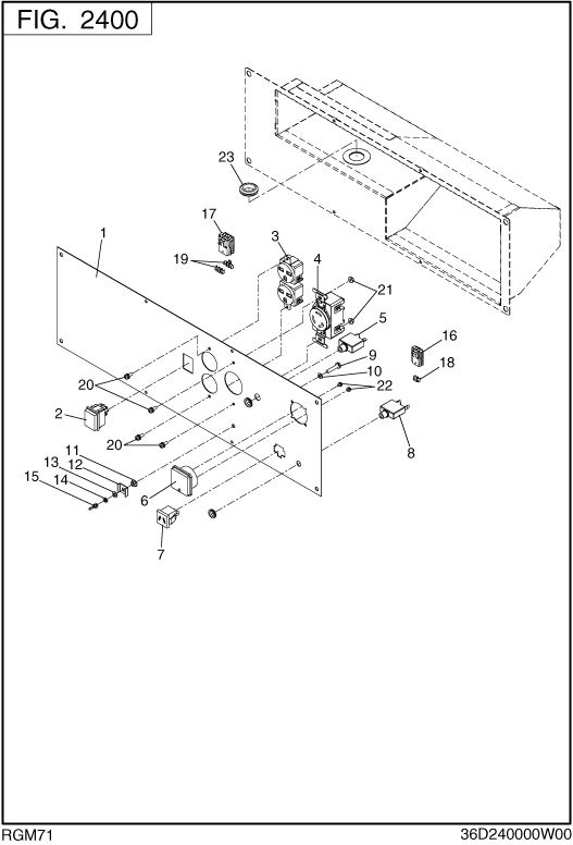 Control Box Diagram and Parts List for RGM71016000 RGX7100 Subaru Generator