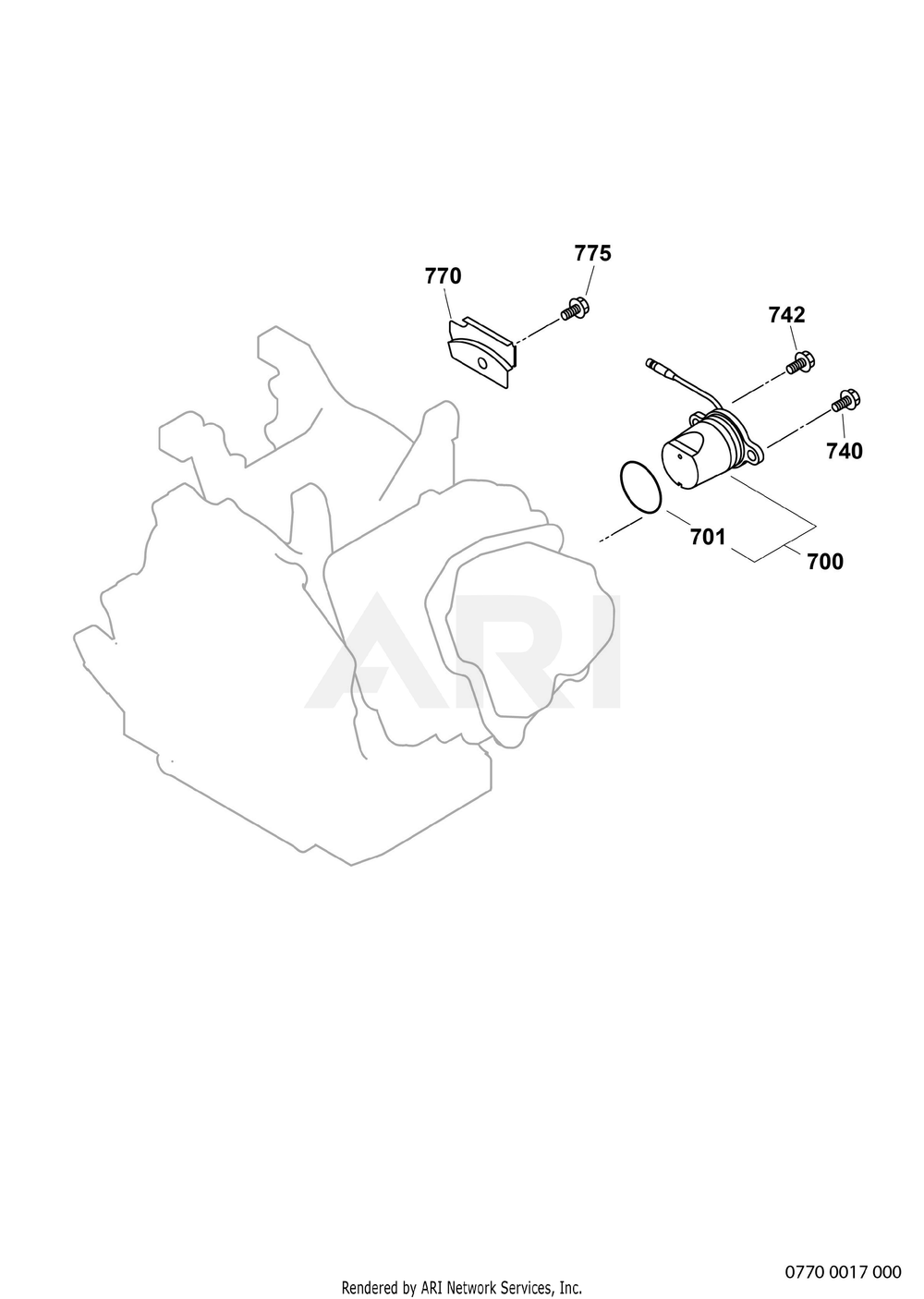 770 Oil Sensor Diagram and Parts List for EX270DS2081  Subaru Engine