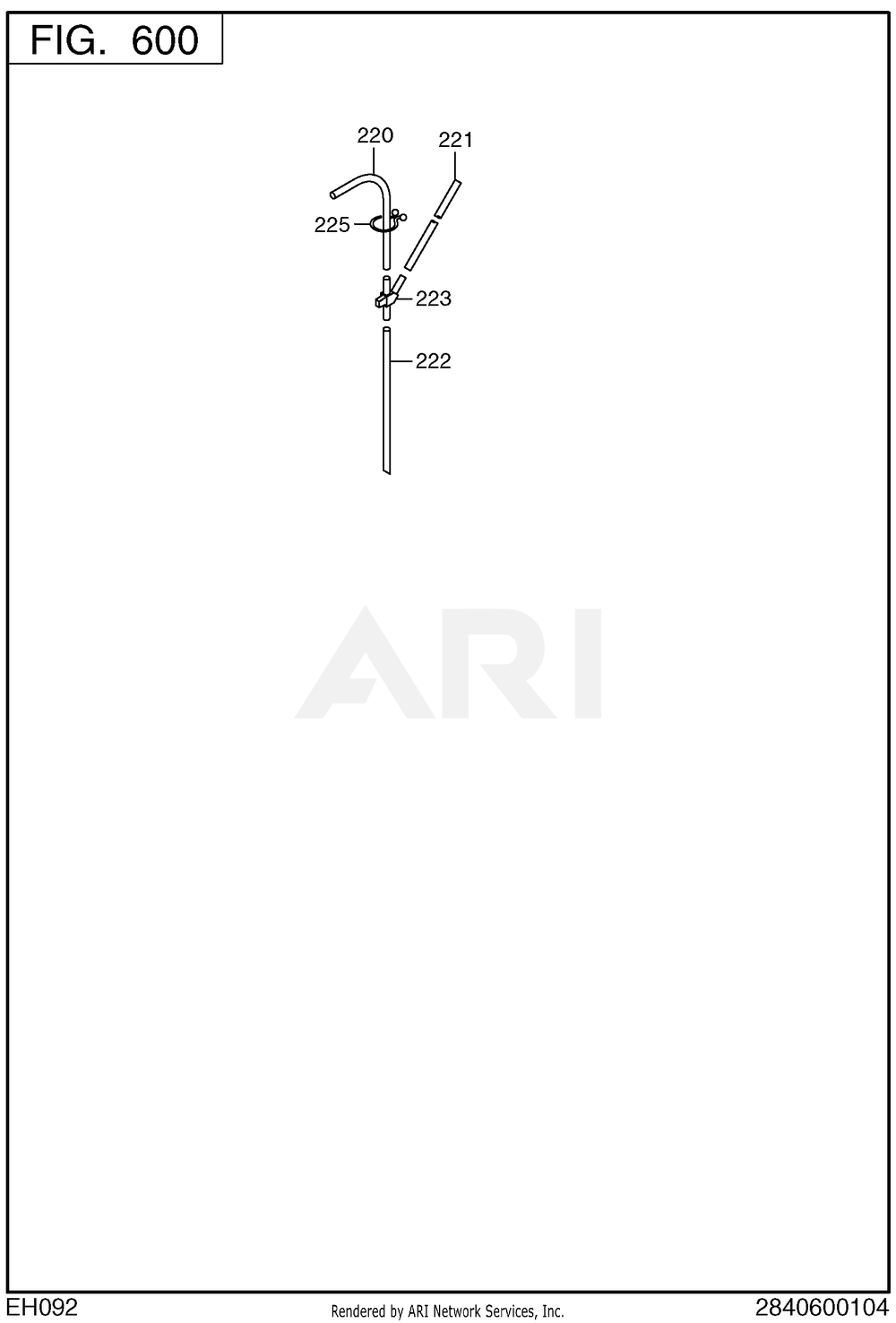 600 Fuel And Lubricant Diagram and Parts List for RAS17023094  Subaru Generator