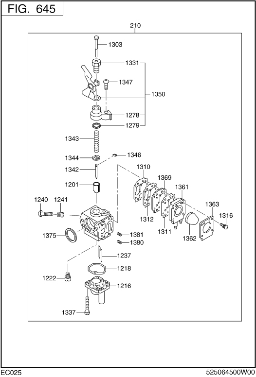 Plate,tank Cp Diagram and Parts List for EC025GR5108 EC025 Subaru Engine