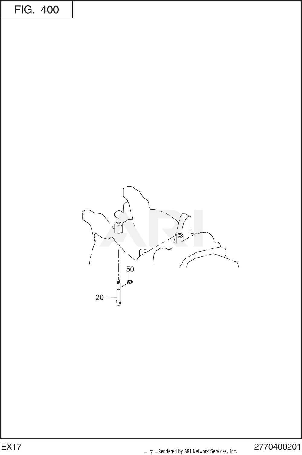 400 Governor Diagram and Parts List for RAS28017010  Subaru Generator