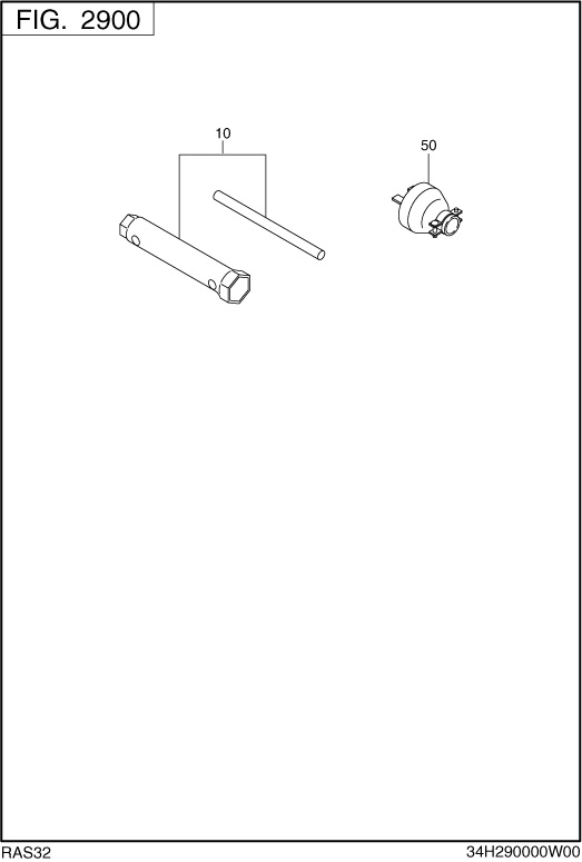Accessories Diagram and Parts List for RAS32016511 RG3200iSE Subaru Generator