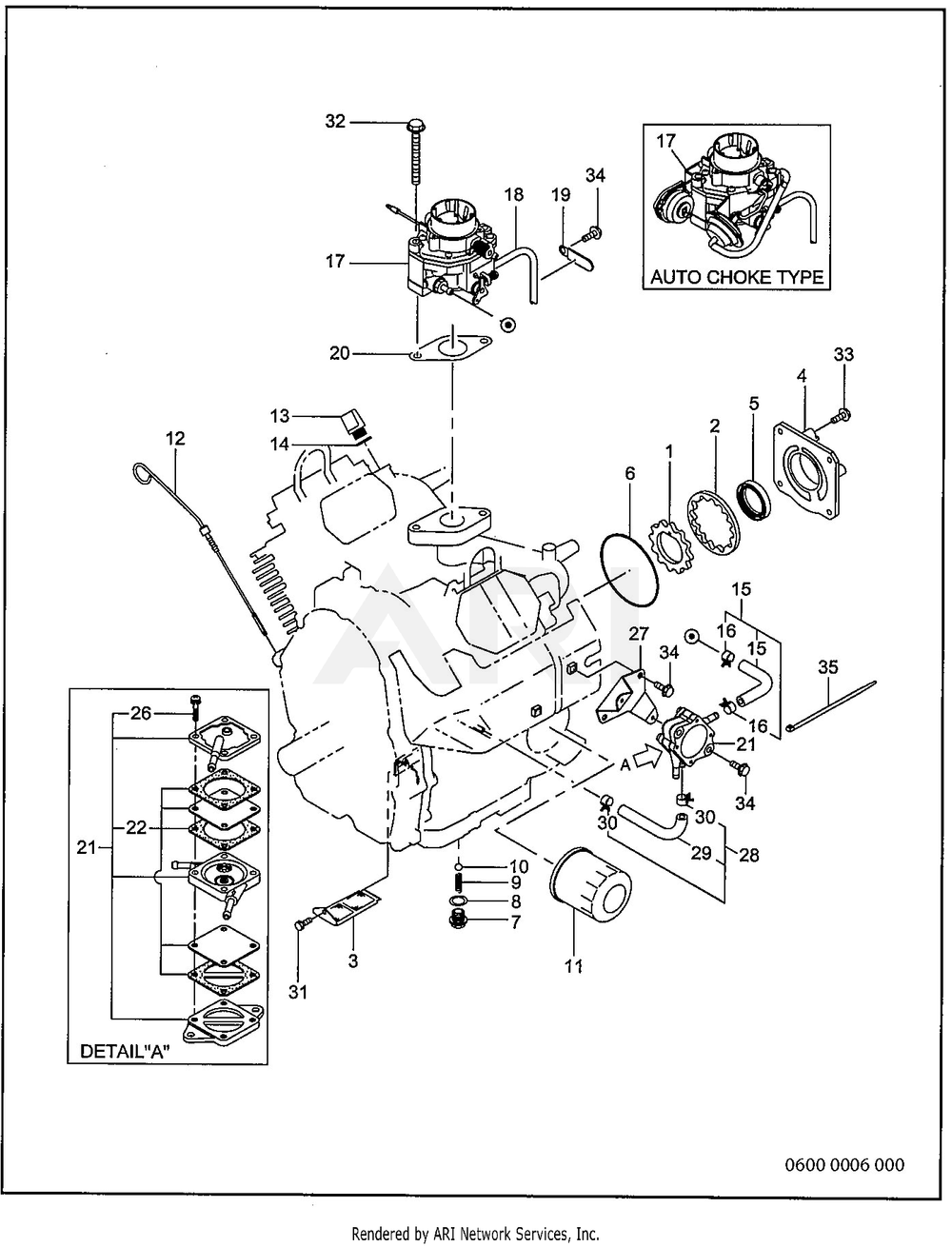 600 Fuel And Lubricant Diagram and Parts List for RGV12K36030  Subaru Generator