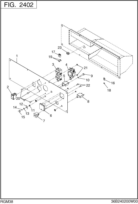 Control Box Diagram and Parts List for RGM38016000 RGX3800 Subaru Generator