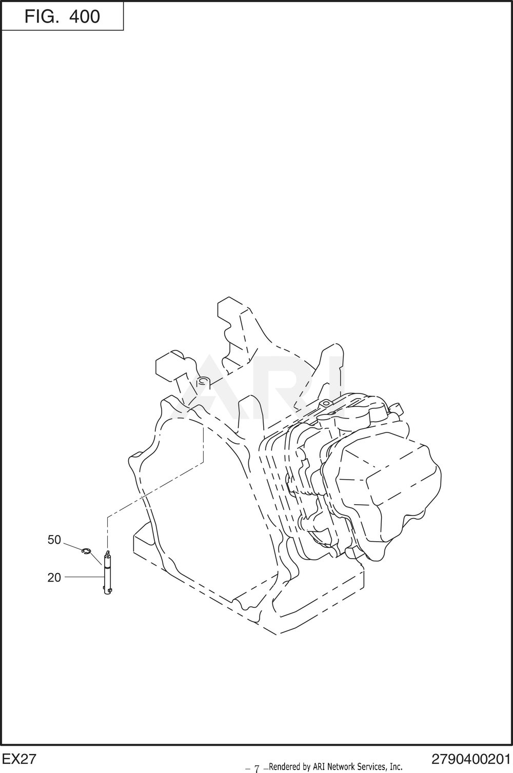 400 Governor Diagram and Parts List for RAS43023510  Subaru Generator
