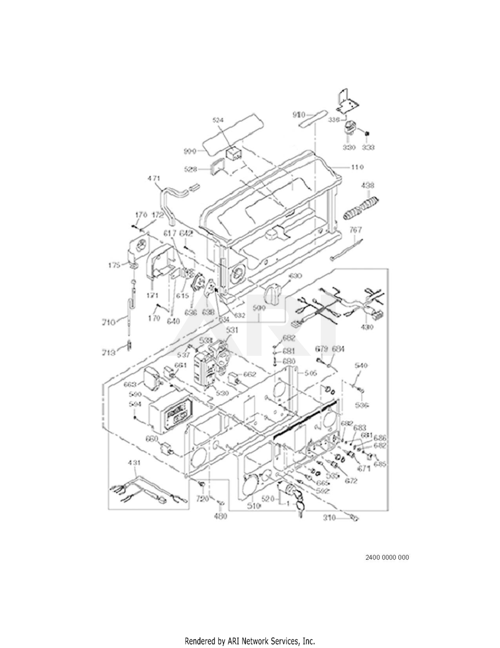 2400 Control Diagram and Parts List for RAS43023770  Subaru Generator