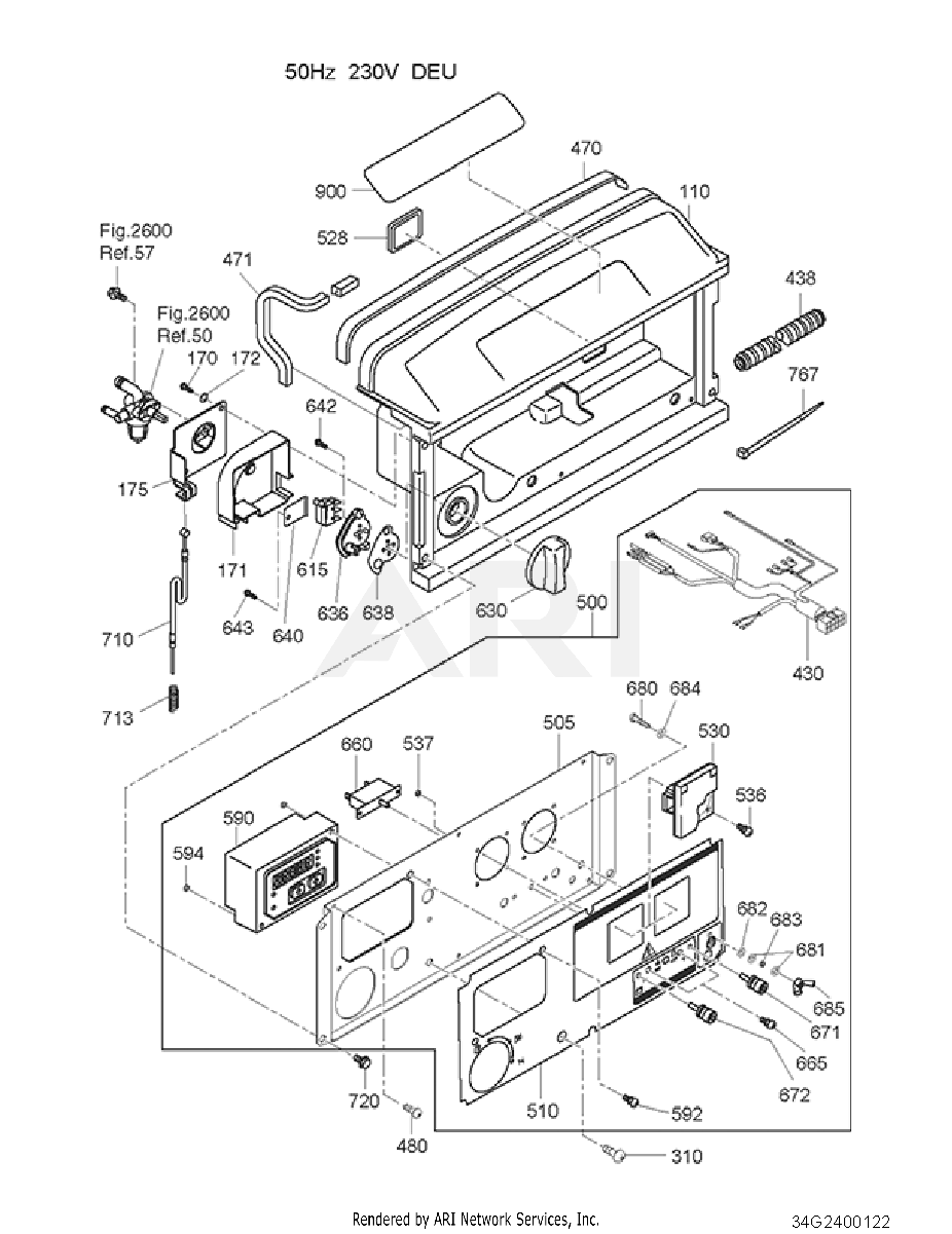2400 Control Diagram and Parts List for RAS28017010  Subaru Generator