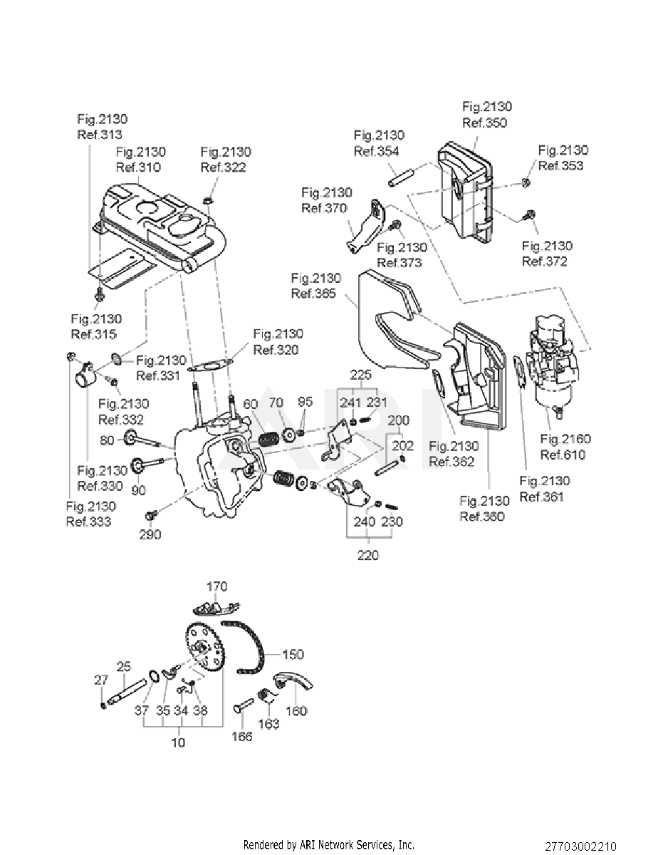 300 Intake And Exhaust Diagram and Parts List for RAS28017010  Subaru Generator