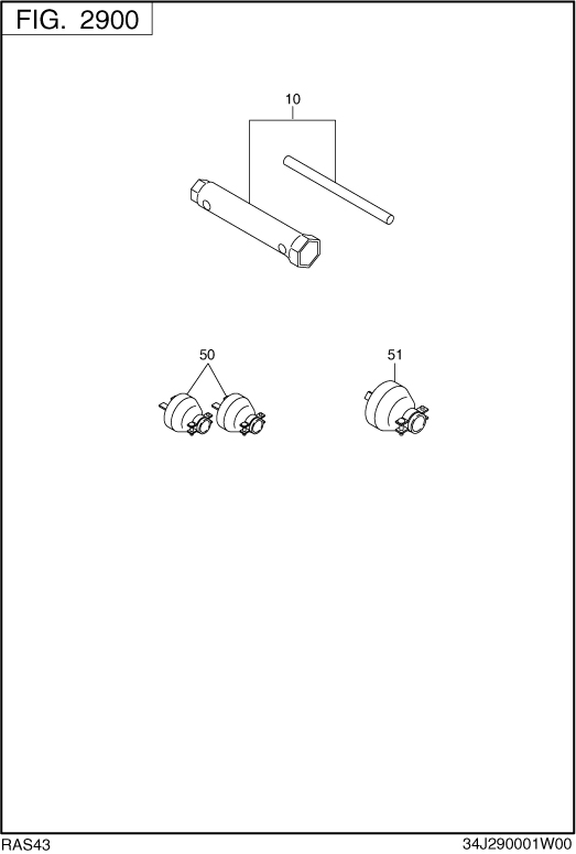 Accessories Diagram and Parts List for RAS43023610 S4300I Subaru Generator