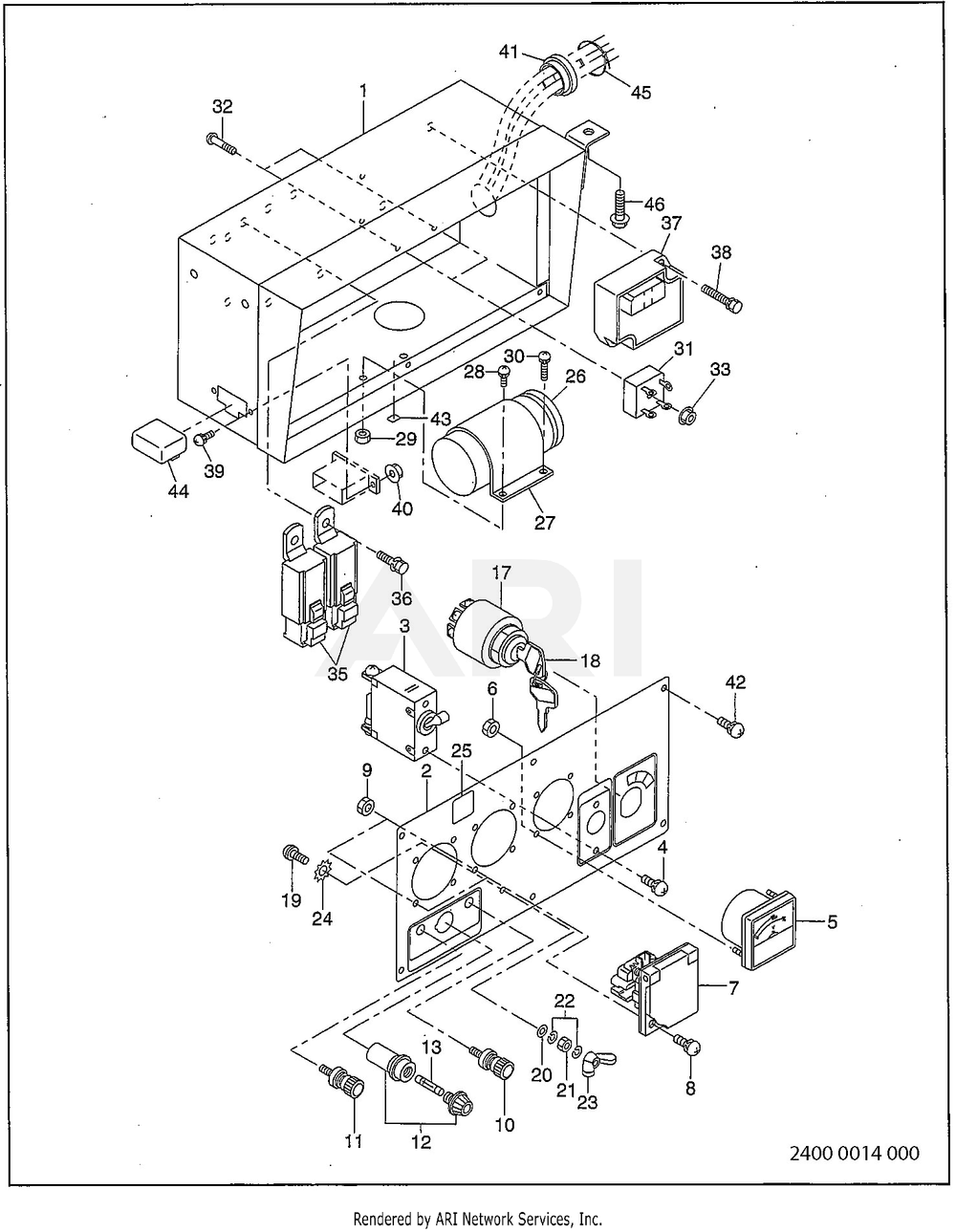 2400 Control Diagram and Parts List for RD330017640  Subaru Generator
