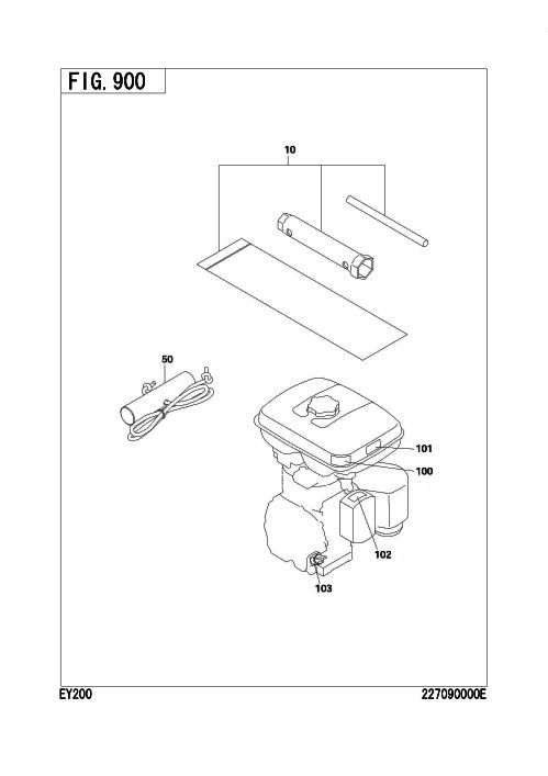 Accessories,label Group Diagram and Parts List for EY200BC0500 EY200 Subaru Engine