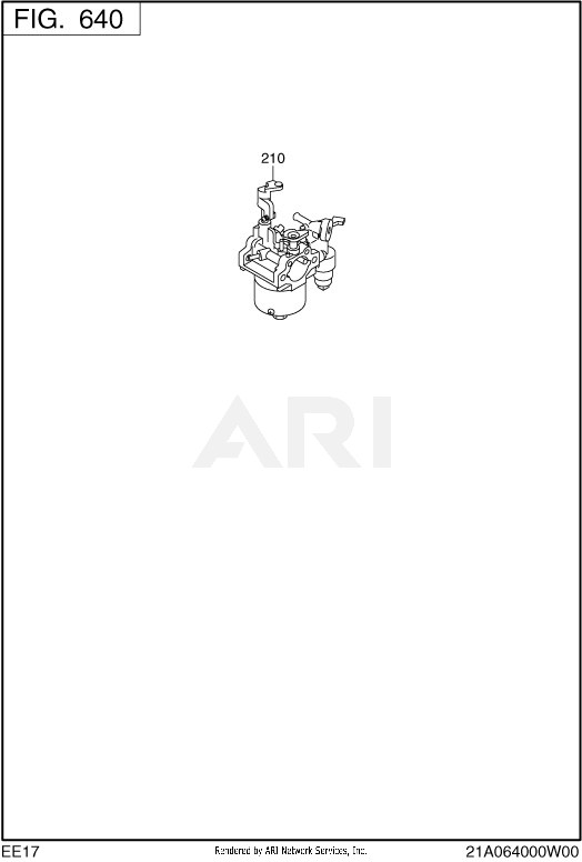 640 Fuel And Lubricant Diagram and Parts List for EE170DST010  Subaru Engine