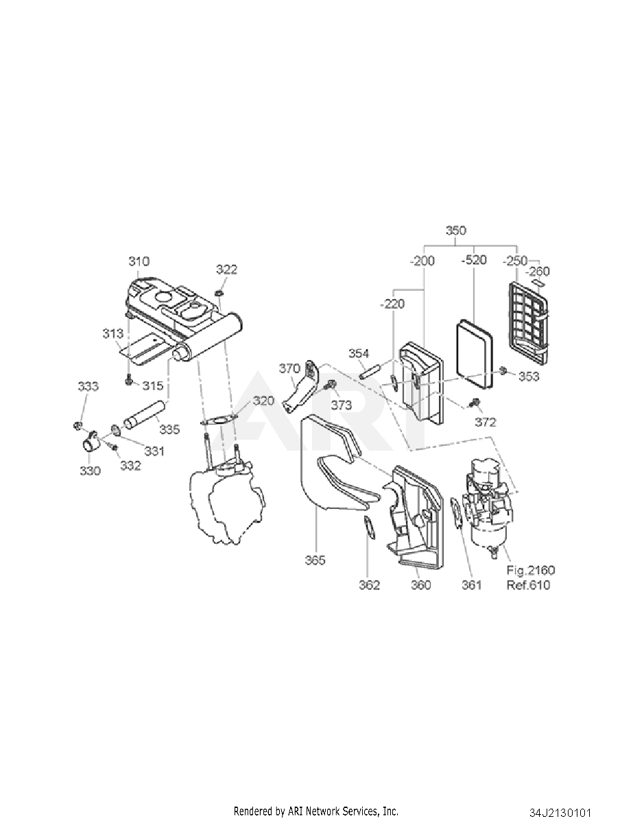 2130 Engine Diagram and Parts List for RAS28023021  Subaru Generator