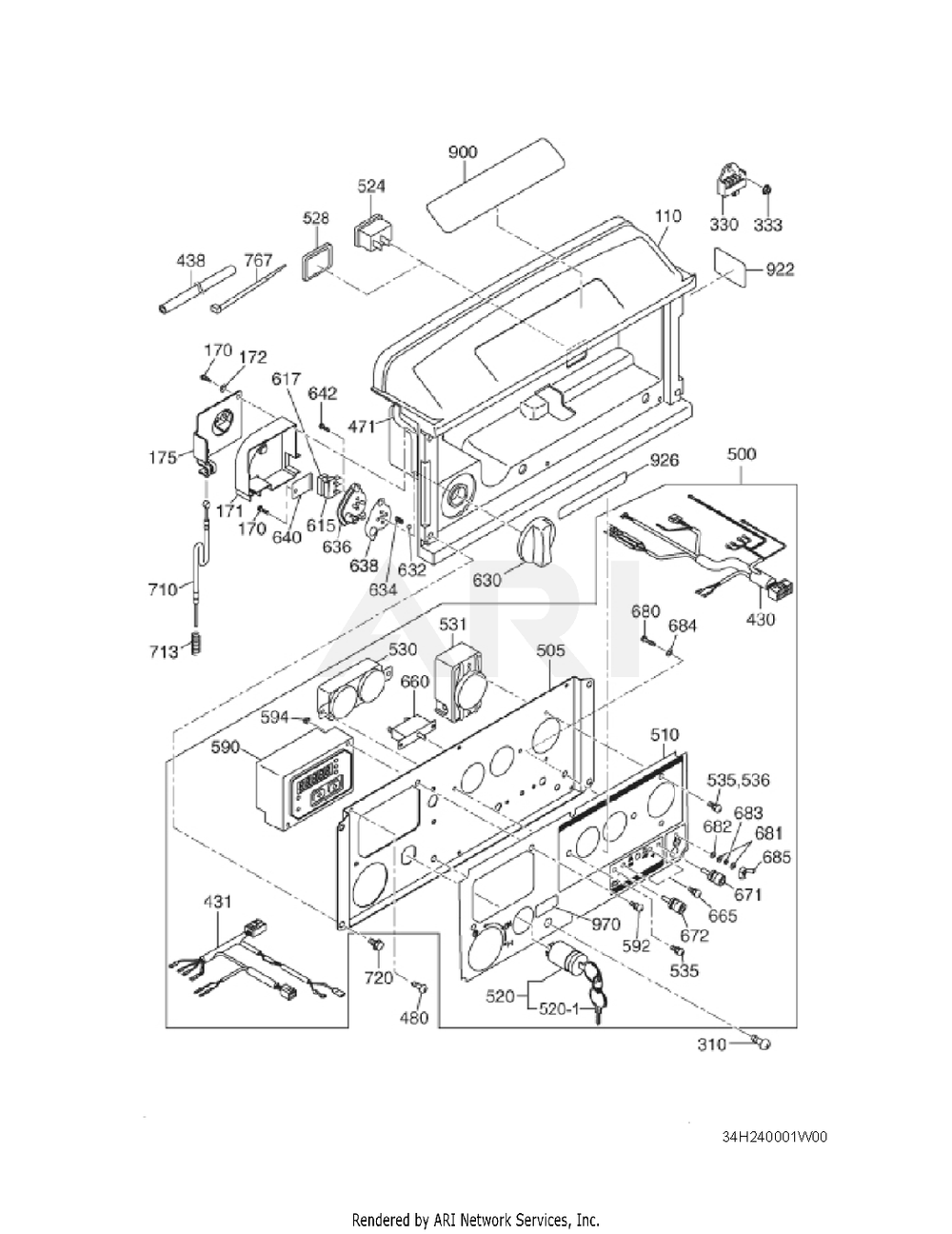 2400 Control Diagram and Parts List for RAS32023514  Subaru Generator