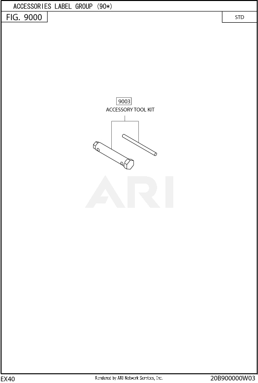 900 Accessory Diagram and Parts List for EX400SE5021  Subaru Engine