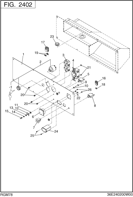 Control Box Diagram and Parts List for RGM78016510 RGX7800E Subaru Generator