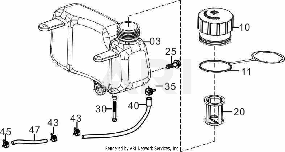 600 Fuel And Lubricant Diagram and Parts List for EA190VS5030  Subaru Engine