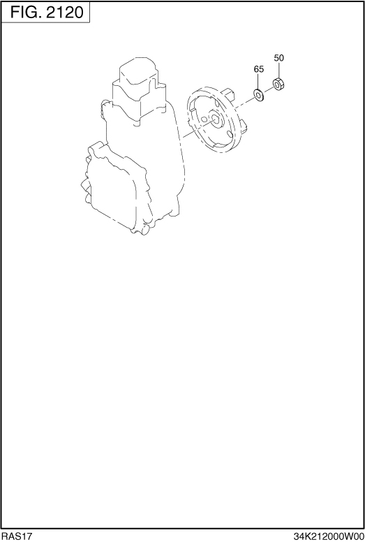 Engine Assembly Diagram and Parts List for RAS17018011 R1700i Subaru Generator